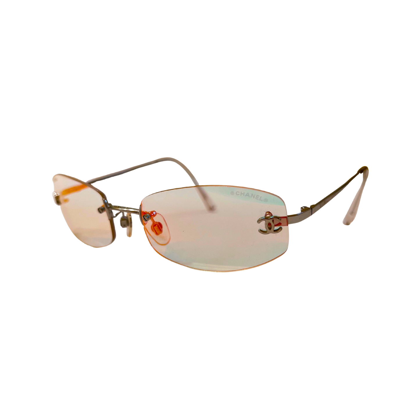CHANEL IRIDESCENT RIMLESS SUNGLASSES
