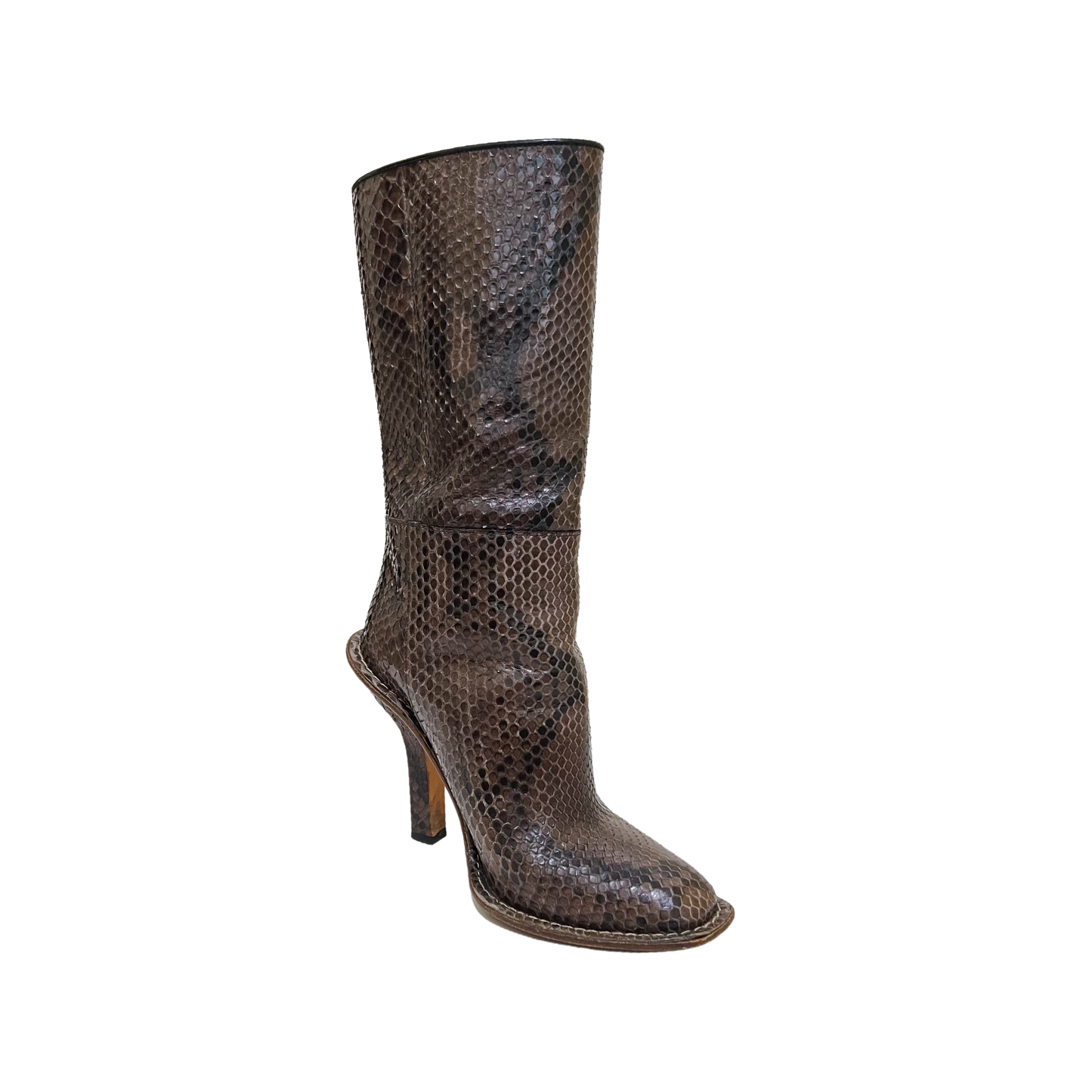 MARNI FW 2015 RUNWAY PYTHON BOOTS