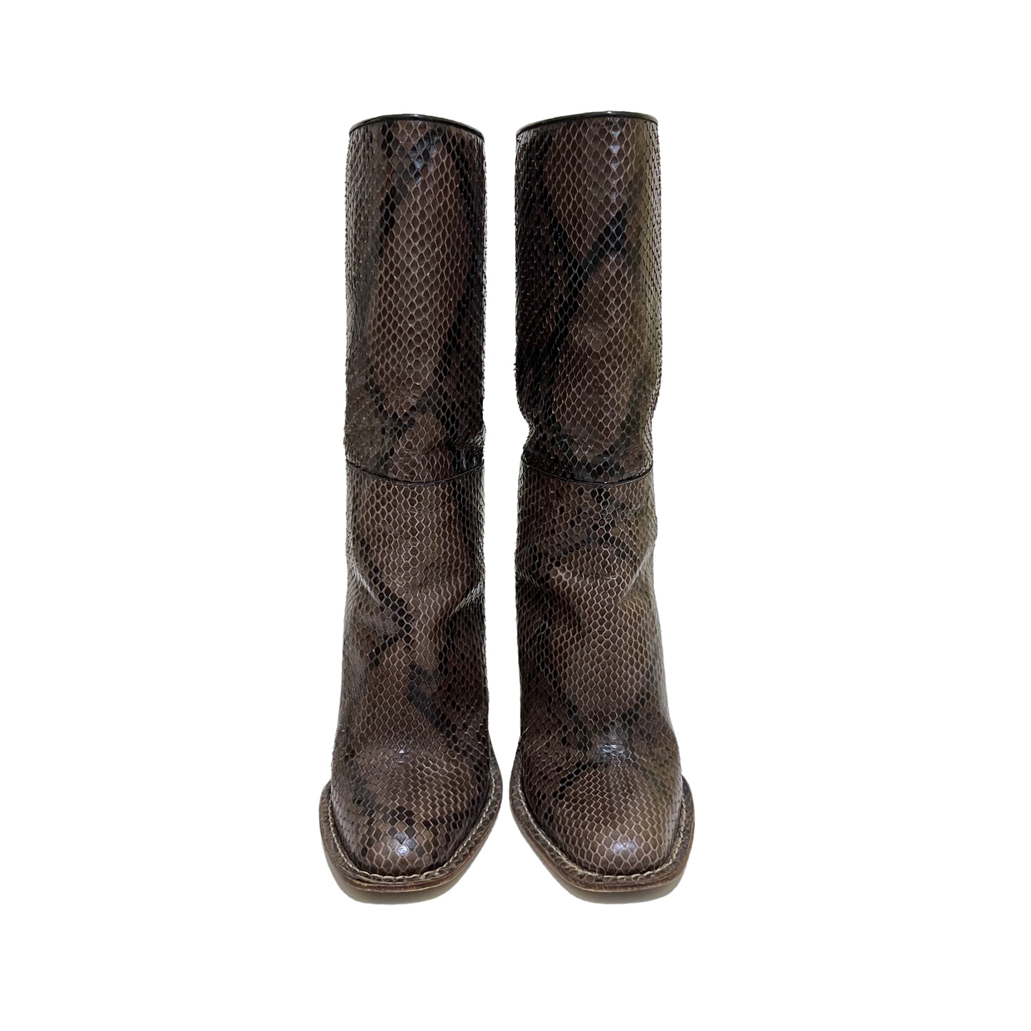 MARNI FW 2015 RUNWAY PYTHON BOOTS