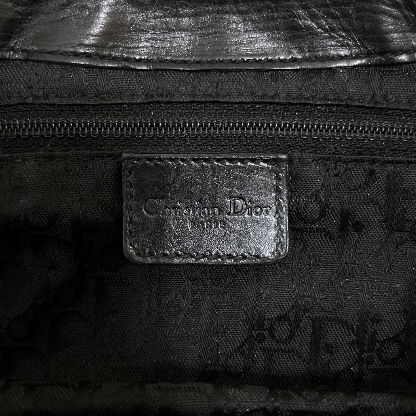 DIOR RARE METAL LOGO PLATE BAG