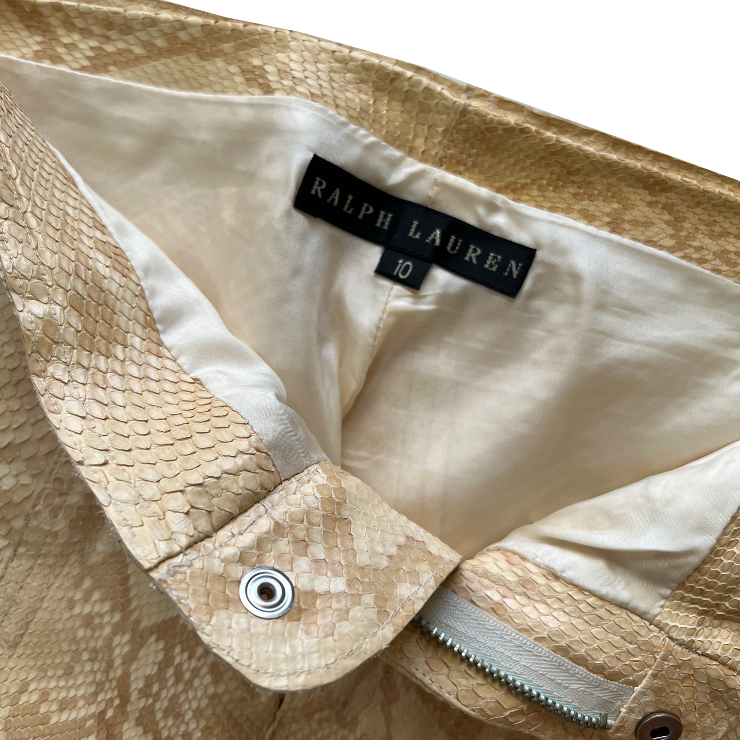 RALPH LAUREN BLONDE PYTHON PANTS