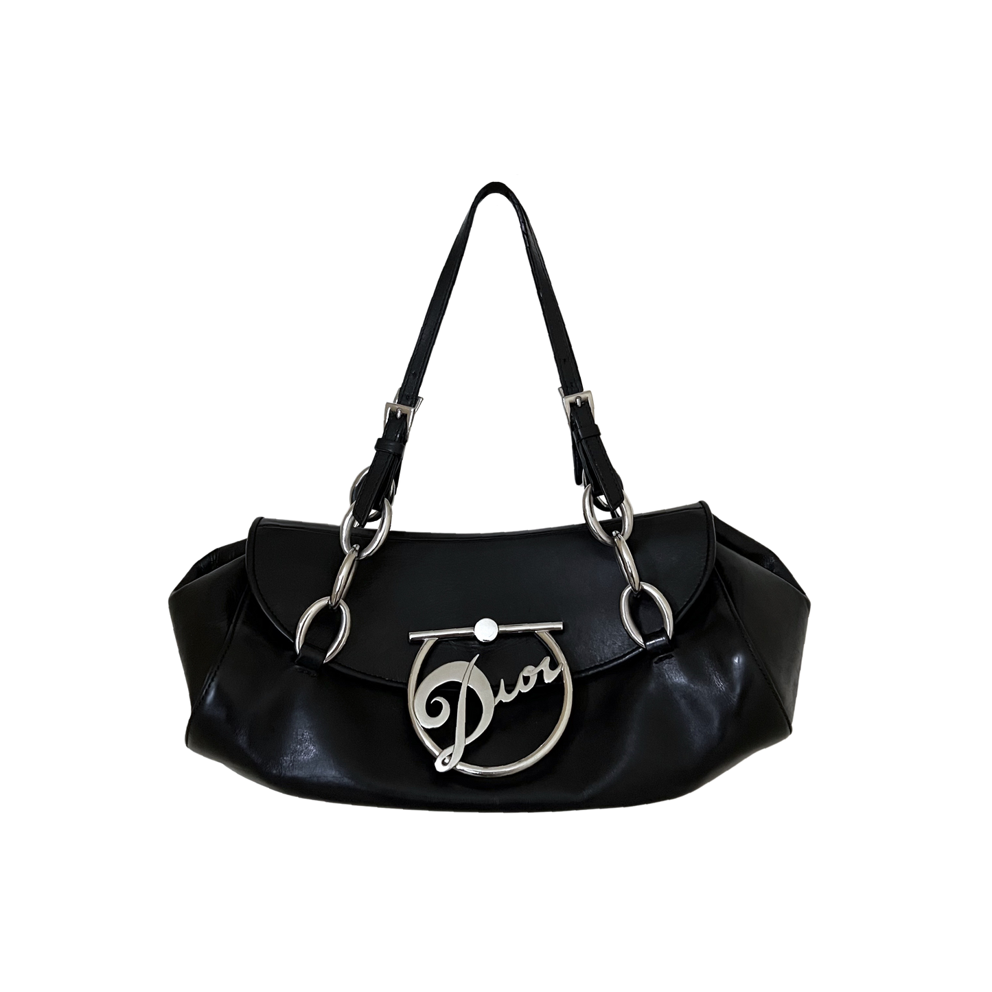 DIOR RARE METAL LOGO PLATE BAG