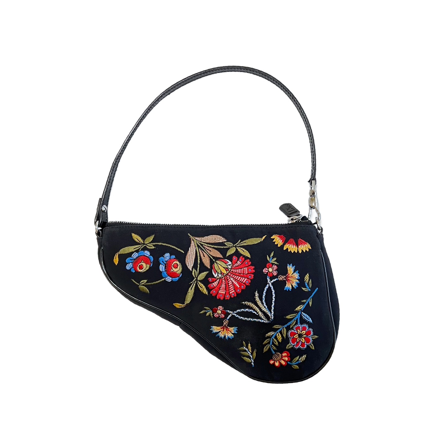 DIOR BY JOHN GALLIANO EMBROIDERED SADDLE BAG