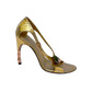 GUCCI BY TOM FORD GOLD PYTHON BAMBOO HEELS