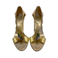 GUCCI BY TOM FORD GOLD PYTHON BAMBOO HEELS