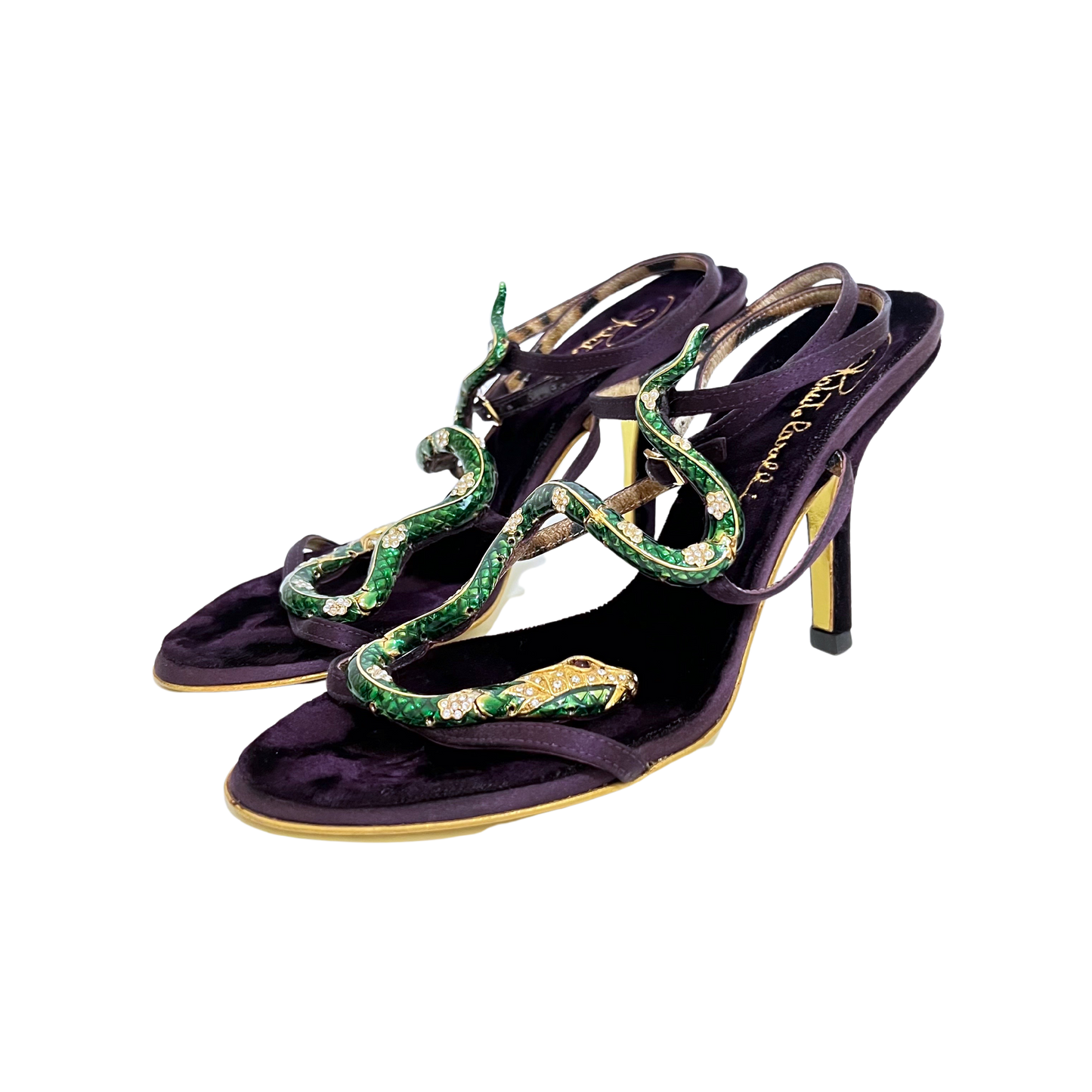 ROBERTO CAVALLI SERPENT SNAKE HEELS