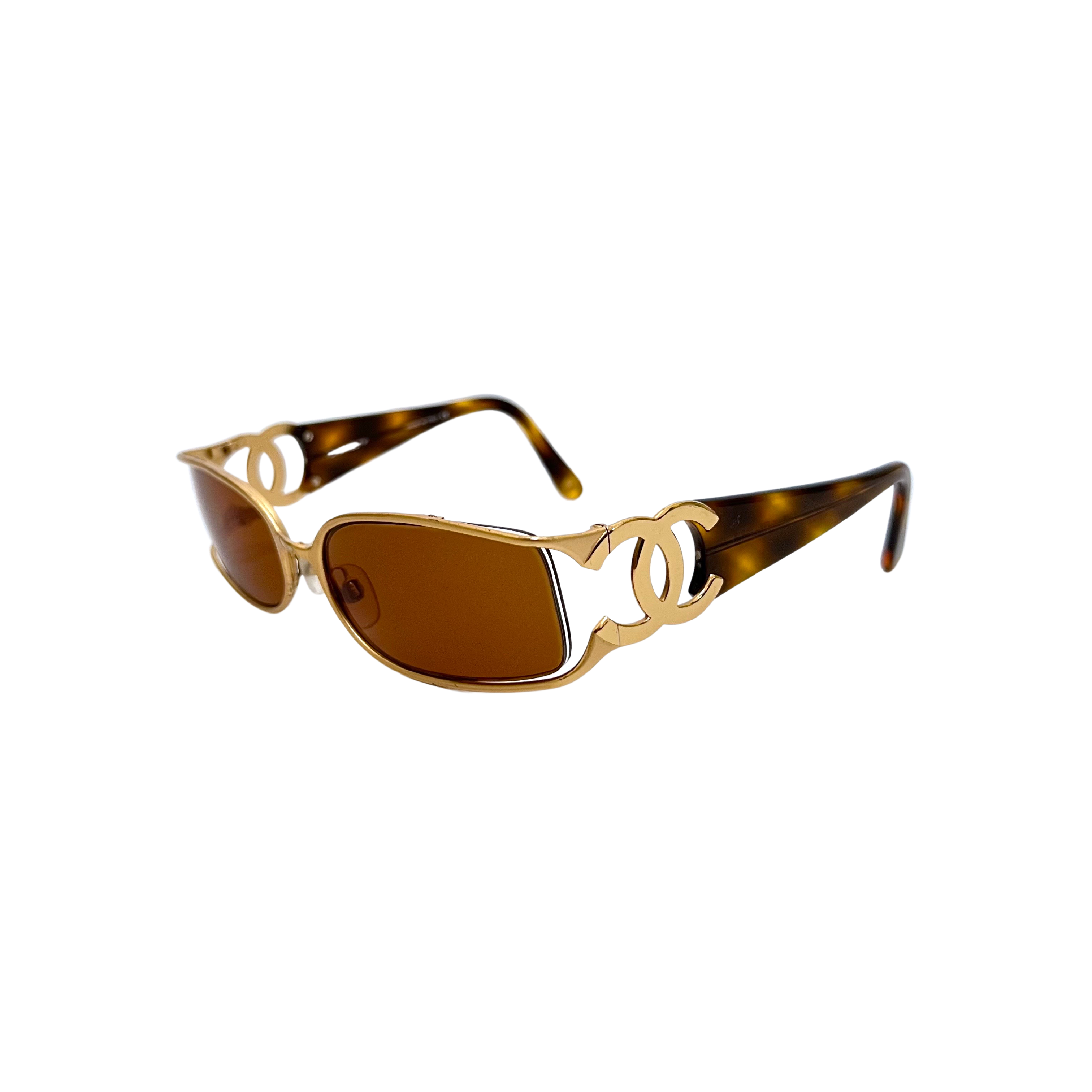 CHANEL GOLD “CC” LOGO SUNGLASSES – RDSCVRD - Luxury Vintage