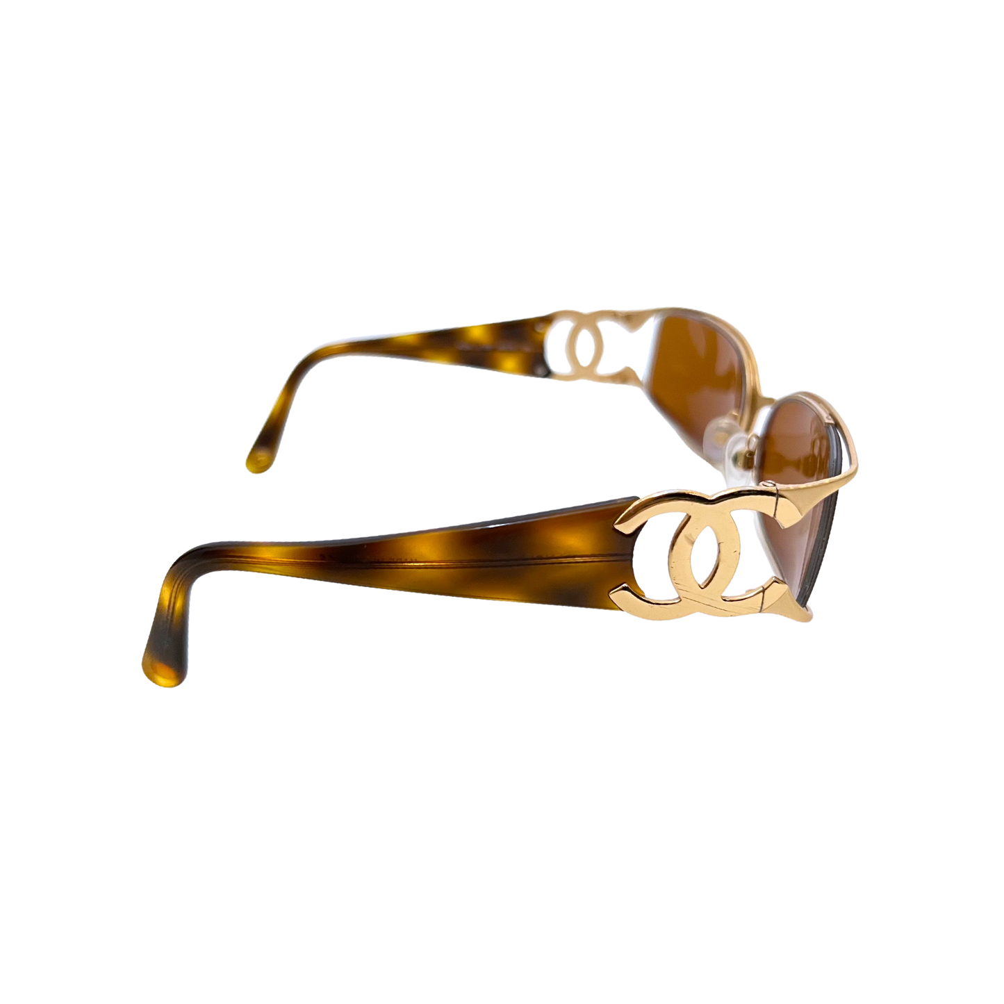 CHANEL GOLD “CC” LOGO SUNGLASSES