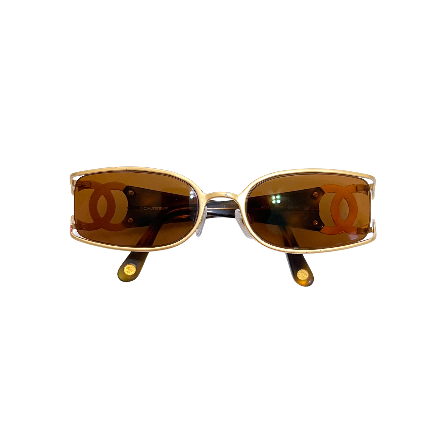 CHANEL GOLD “CC” LOGO SUNGLASSES