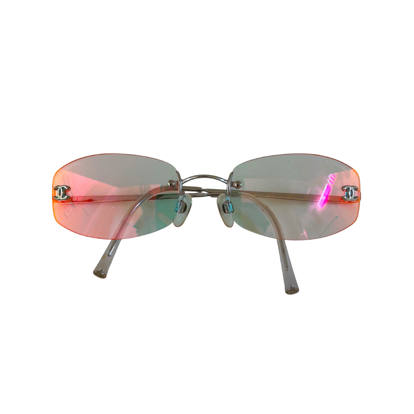 CHANEL IRIDESCENT RIMLESS SUNGLASSES