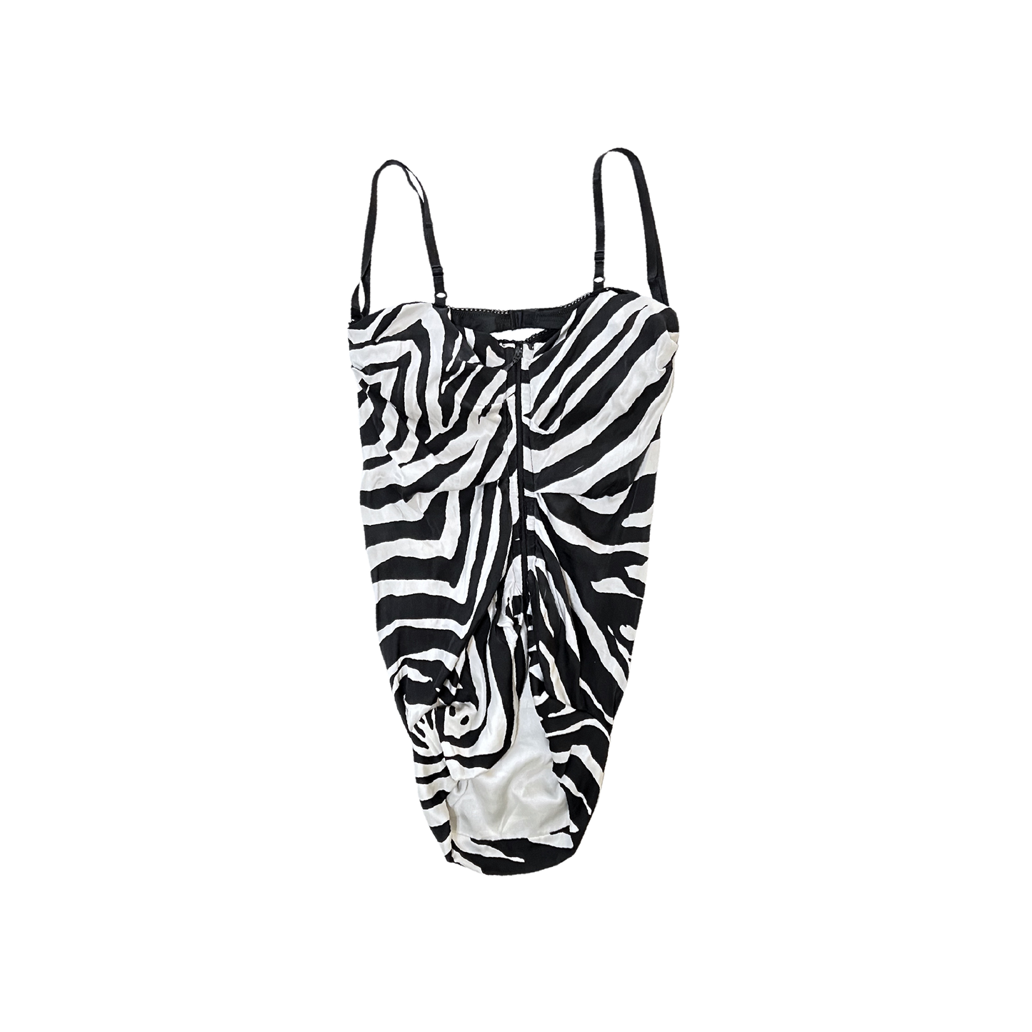 DOLCE & GABBANA ZEBRA PRINT BUSTIER TOP