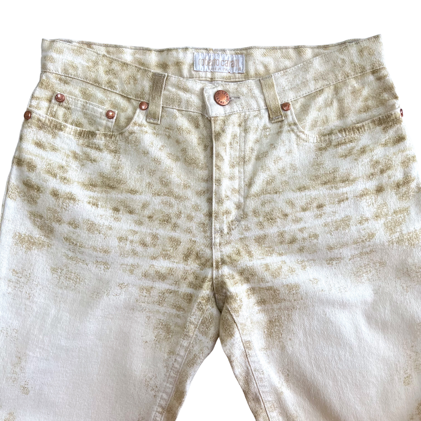 ROBERTO CAVALLI LEOPARD PRINT JEANS