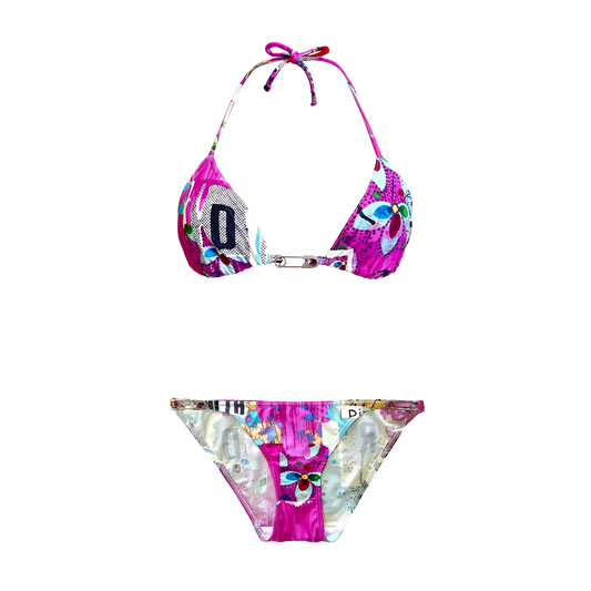 DIOR BY JOHN GALLIANO RARE RHINESTONE SAFETY PIN BIKINI