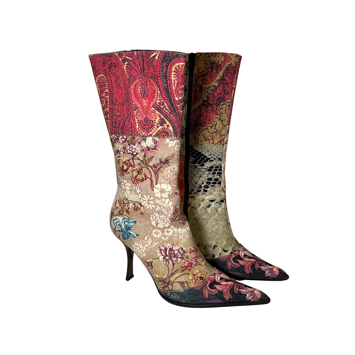 ROBERTO CAVALLI MULTI-PRINT BOOTS