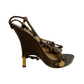 ROBERTO CAVALLI COIN-EMBELLISHED WOODEN HEELS