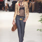 DOLCE & GABBANA GOLD PLATE LOW-RISE JEANS