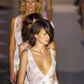 ROBERTO CAVALLI SS 2002 RUNWAY FLORAL PRINT RUFFLE TOP