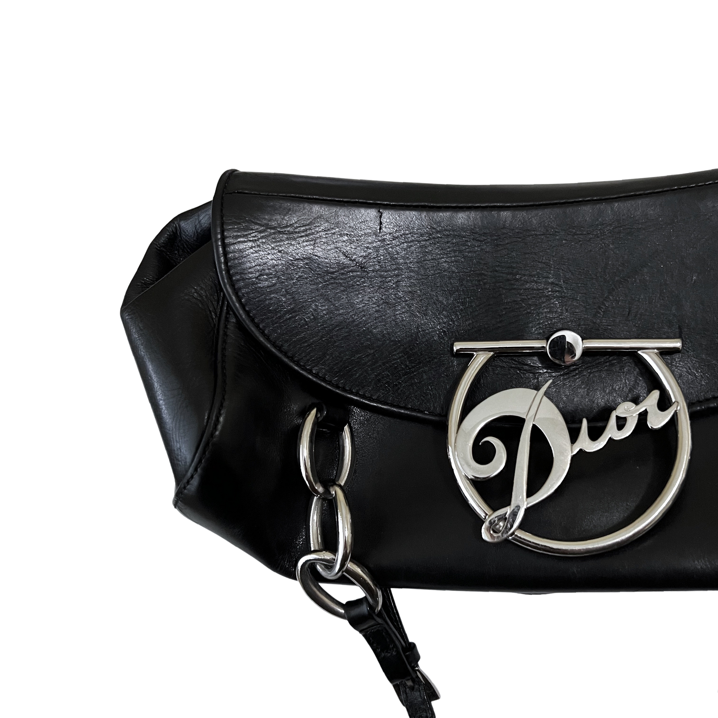 DIOR RARE METAL LOGO PLATE BAG