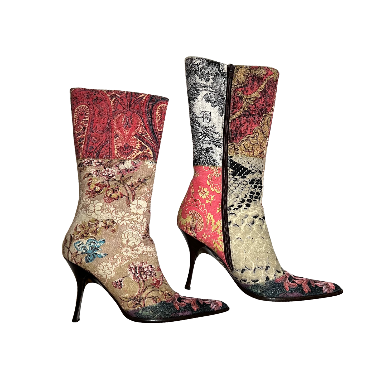 ROBERTO CAVALLI MULTI-PRINT BOOTS