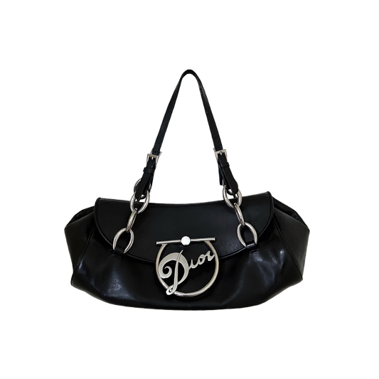 DIOR RARE METAL LOGO PLATE BAG