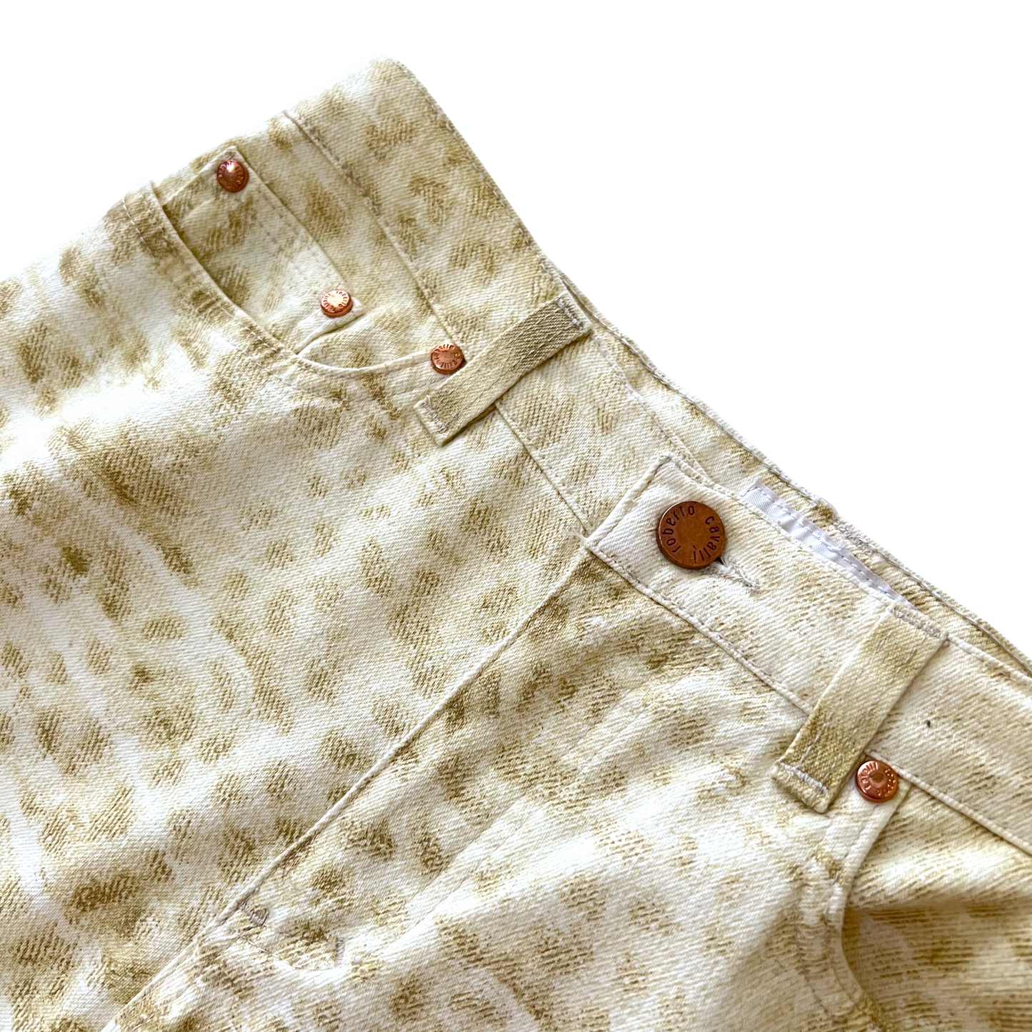 ROBERTO CAVALLI LEOPARD PRINT JEANS