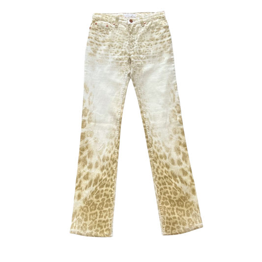 ROBERTO CAVALLI LEOPARD PRINT JEANS