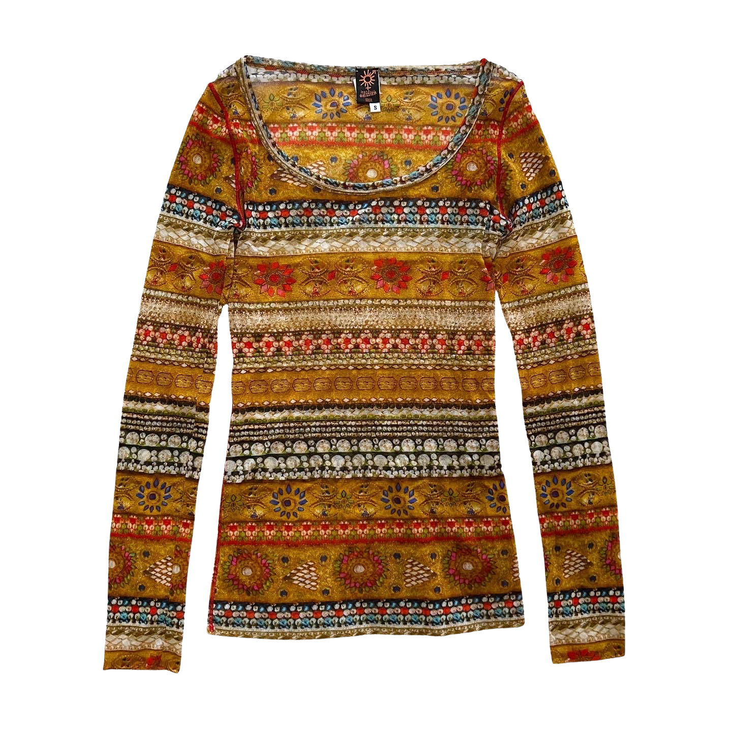 JEAN PAUL GAULTIER LONG SLEEVE MESH TOP