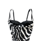 DOLCE & GABBANA ZEBRA PRINT BUSTIER TOP