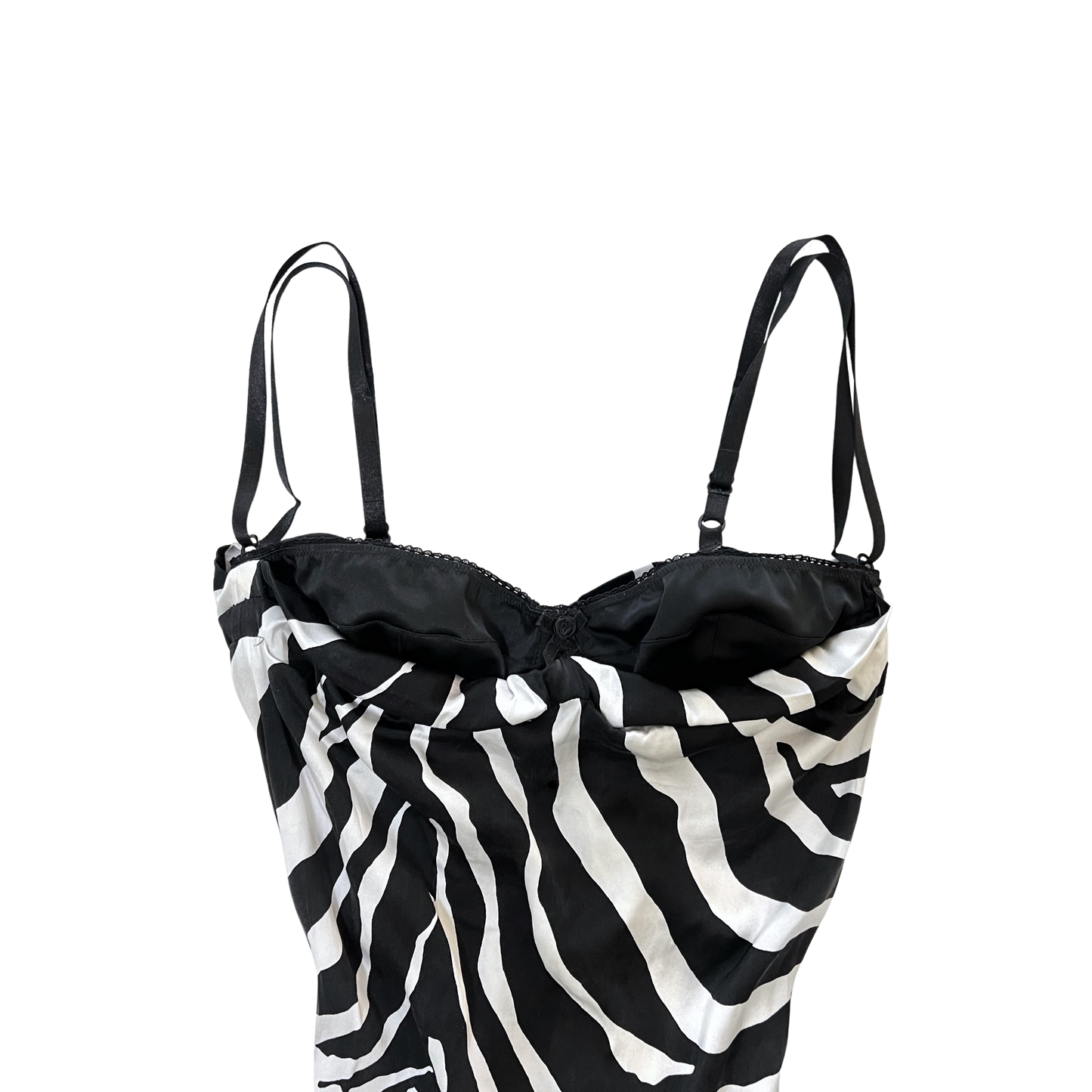 DOLCE & GABBANA ZEBRA PRINT BUSTIER TOP