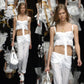 DOLCE & GABBANA SS 2001 RUNWAY EYELET LACE PANTS